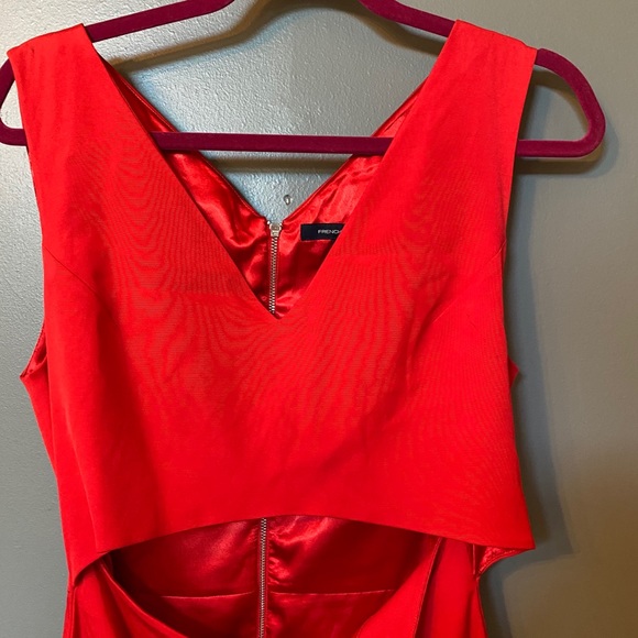 French connection red dress open front NWT size 10 - Picture 4 of 10